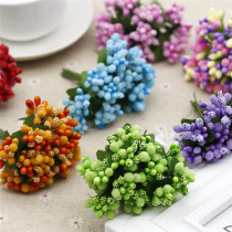 Simulation small Berry bouquet wedding DIY bride travel Star spike flower Flower Garland handmade decoration material