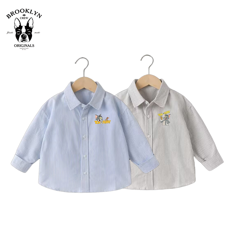 Tom and Jerry Boys and Girls Polo Shirts Autumn and Winter New Pure Cotton Tom and Jerry Tops Kidsren's Long-Sleeved Shirts Tom and Jerry Boys and Girls Polo Shirts Autumn and Winter New Pure Cotton Tom and Jerry Tops Kidsren's Long-Sleeved Shirts
