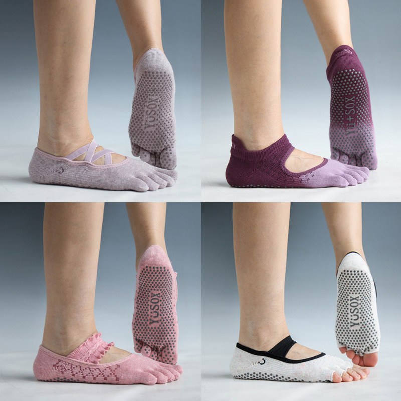 Yusox Yoga Five-Toe Socks Small Size 34 Small Feet XS Size Women's Short Non-Slip Socks Pilates Socks Dance Toe Socks