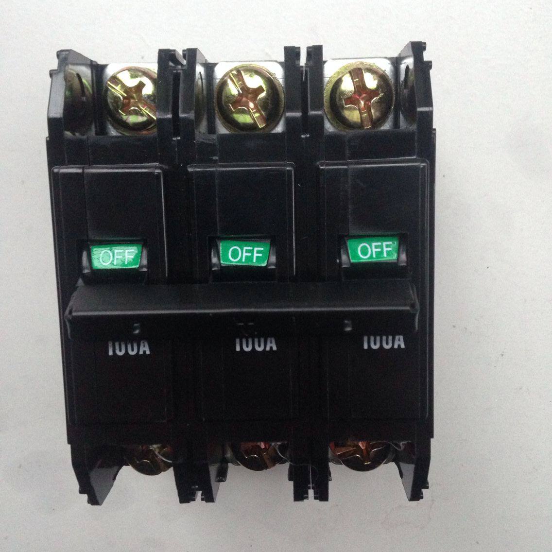 Mitsubishi vintage black BH100-SP big screw 100A circuit breaker DZ12-60 Air switch 1P 2P 3P