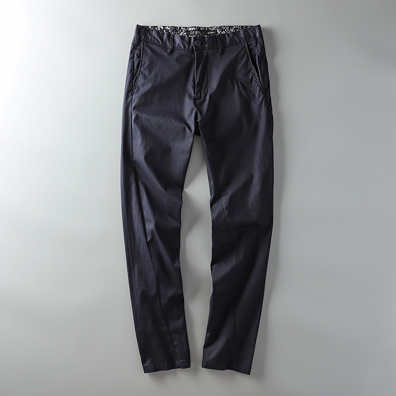 Foreign trade tail single men's cut standard cow cargo pants autumn all-match machete pants export original single slim fit small feet casual trousers