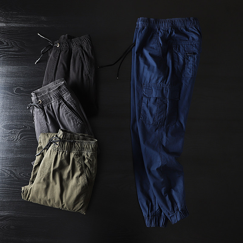 Foreign trade tail slip male clipping bull freight pants in winter plus thicker loose pants export original casual trousers