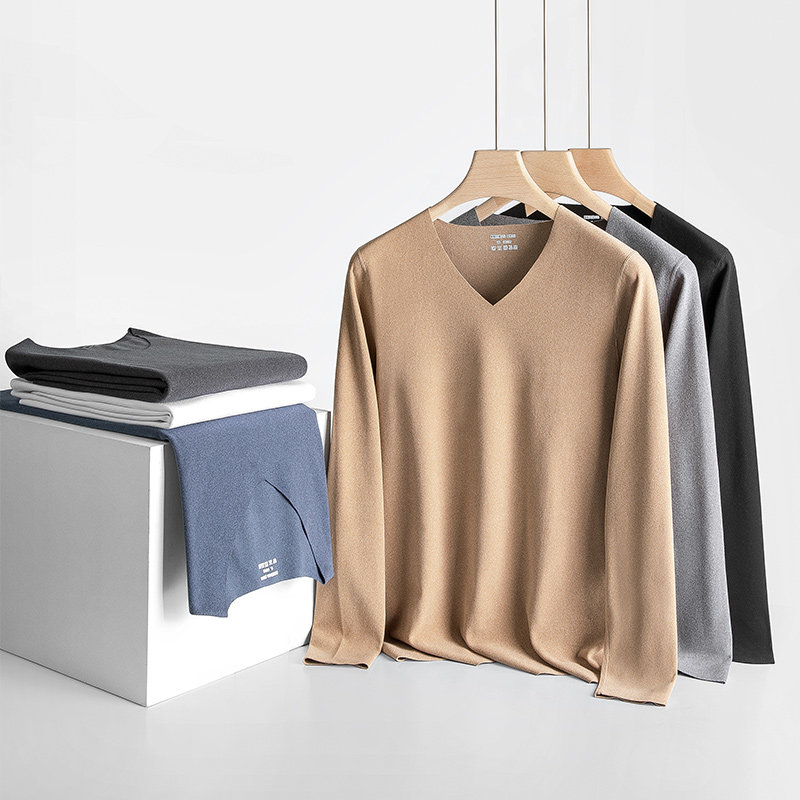 Foreign trade tail single cut mark No-mark Velvet Fever Jersey Man Winter Jersey Exit Original Single Men's Clothing T-shirt Blouse