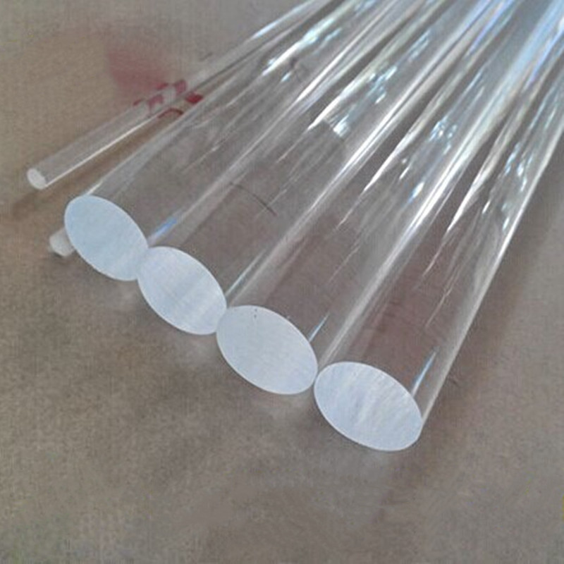 High transparent acrylic stick organic glass cylindrical guide light decoration machined to make square bar arbitrary cut