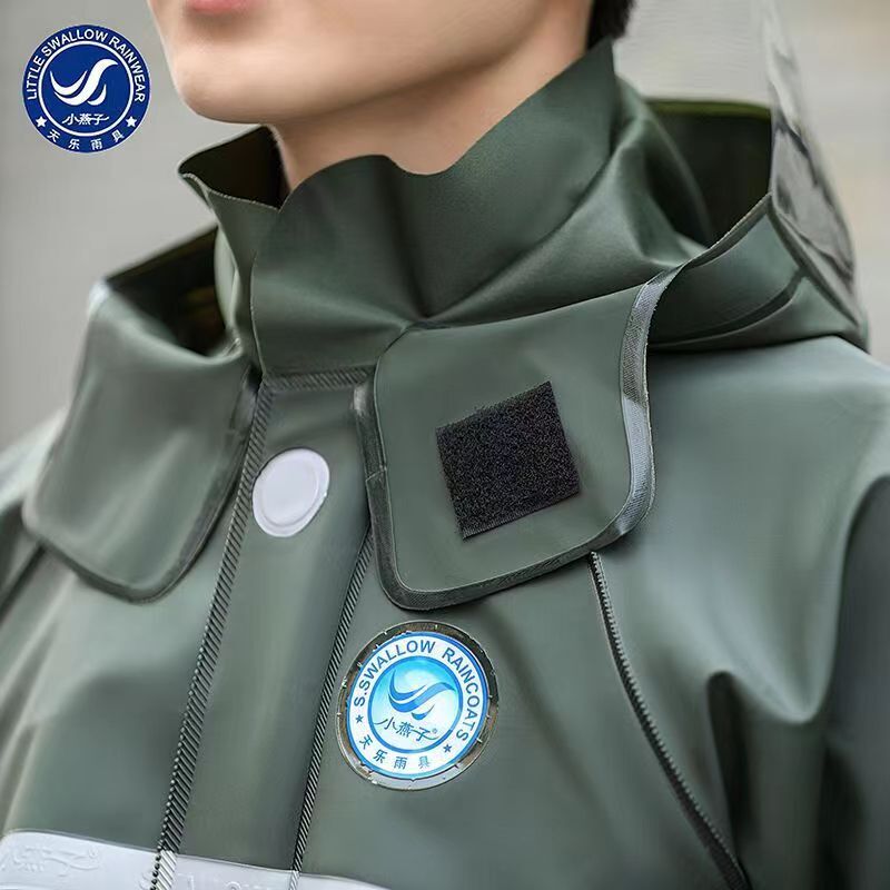 Little Swallow Raincoat and Rain Pants for Men and Women, Thickened, for Delivery Riders, Two-Piece, Storm-Proof, Long, Full-Body Waterproof Rain Poncho