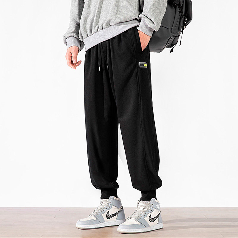 Sports Pants Men's Beam Pants Loose Spring and Autumn Casual Autumn and Winter Trends High Street Leggings Boys Casual Thick Cotton Pants