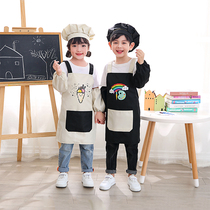 Childrens painting waterproof kindergarten long sleeve gown art anti-dressing painting apron baby eating female treasure bib