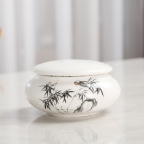 Tianlong mini small ceramic tea pot portable half two packs of fragrance powder medicinal paste sealed pot flower green black tea box