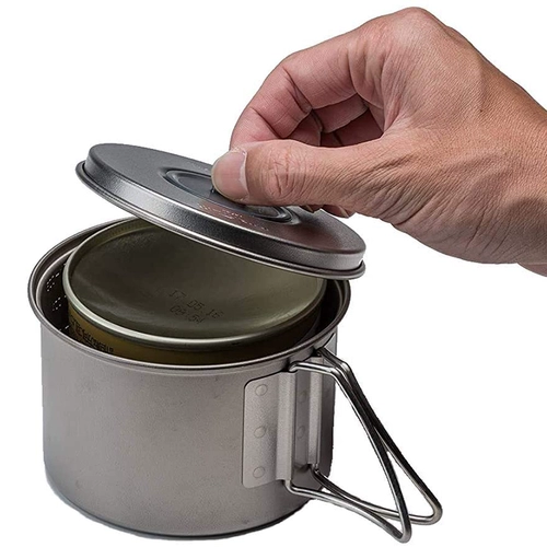 Япония Snow Peak Xuefeng Outdoor Open Camp Wild Port Cado Titanium Light Single Pot SCS-004TR