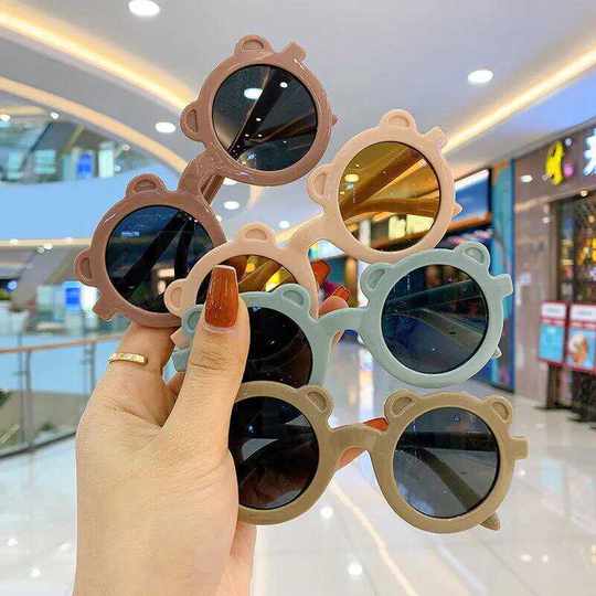 Take photos with personalized bear trendy cute sunscreen sunglasses