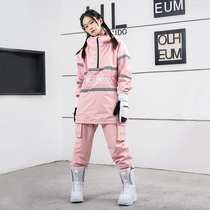 New solid color professional ski clothing suit for women single and double board windproof waterproof and warm snow pants for men snow country ski clothing equipment