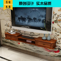 Solid Wood creative American set-top box shelf Wall Wall TV cabinet small apartment partition hanging cabinet