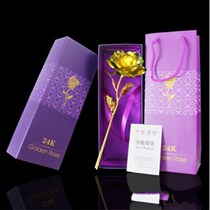 Valentines Day gift to give girlfriend birthday male gold rose 24k gold leaf rose red platinum rose red platinum rose bouquet creativity