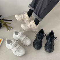 Korean version of retro daddy shoes female thick soled 2021 spring new sports shoes College Joker comfortable casual shoes street shot