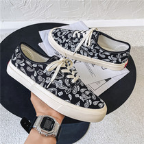 Mens shoes trendy shoes summer thin cashew flower canvas shoes boys Korean version of Wild couple casual board shoes