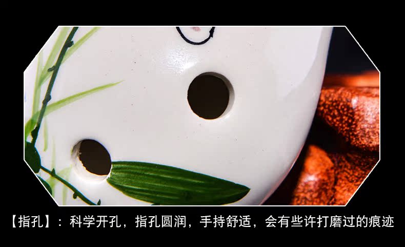 Người mới bắt đầu Ocarina giới thiệu 6 lỗ nhạc cụ sáu lỗ Người mới bắt đầu Ocarina để gửi sách giáo khoa 6 lỗ Học sinh Ocarina - Nhạc cụ dân tộc đàn cổ tranh