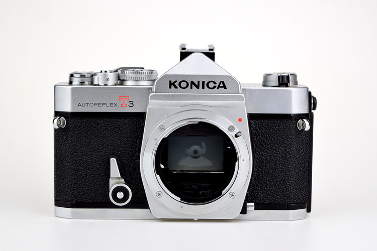 Konica Autoreflex T3 T3n Silver Film SLR Camera Crack Image Screen AR Mouth SLR