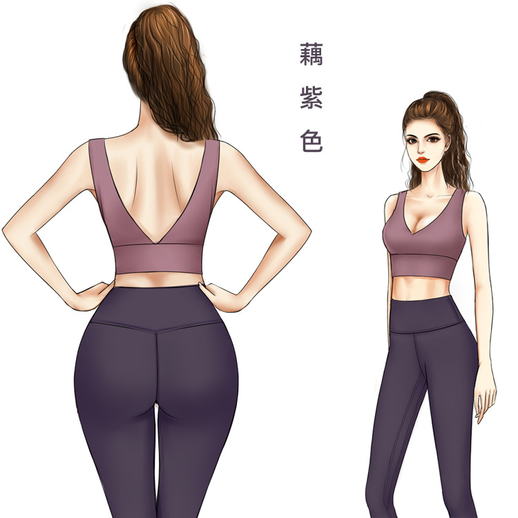 2019 mới tập hợp chống sốc sâu V làm đẹp trở lại yoga thể thao áo ngực nữ châu Âu và Mỹ gió chạy thể thao đồ lót - Đồ lót thể thao áo khoác gym