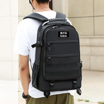 OUTDOOR TRAVEL DOUBLE SHOULDER BAG FLAG NEW ARMY MEME CAMOUFLAK DOUBLE SHOULDER BAG LARGE CAPACITY WEAR RESISTANT WATERPROOF COLLEGE STUDENT BAG