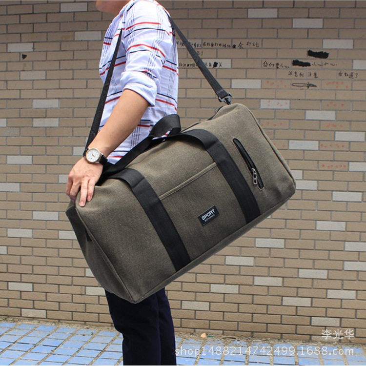 Large capacity canvas bag handbag wear-resistant travel bag for men travel bag