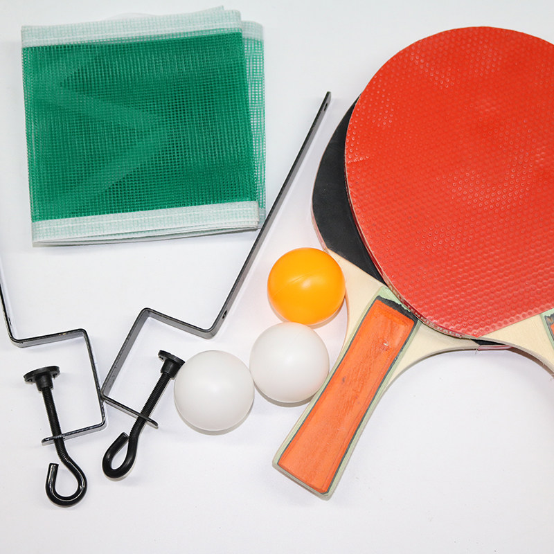 Table tennis racket High bomb abrasion resistant student ping-pong racket long handle short handle straight crossbeat to send 3-ball table tennis net rack ball bag