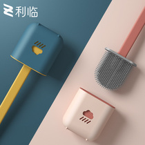 Silicone toilet brush Household no dead angle toilet cleaning Wall-mounted Nordic tongue brush Toilet artifact set