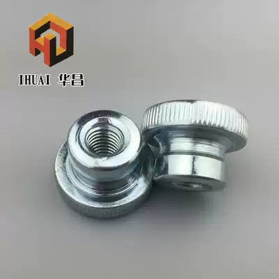 Galvanized GB806 double-layer hand-screwed nut knurled high-head nut GB807 single-layer hand-screwed nut M3 4 5 6 8