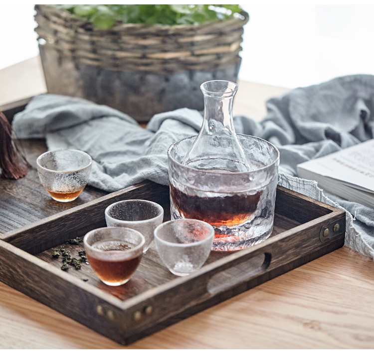 Nhật Bản phong cách ly rượu vang bộ rượu vang bộ rượu búa búa mẫu hộ gia đình shochu cốc ấm hông bình nhà hàng lẩu - Rượu vang ly uống rượu vang