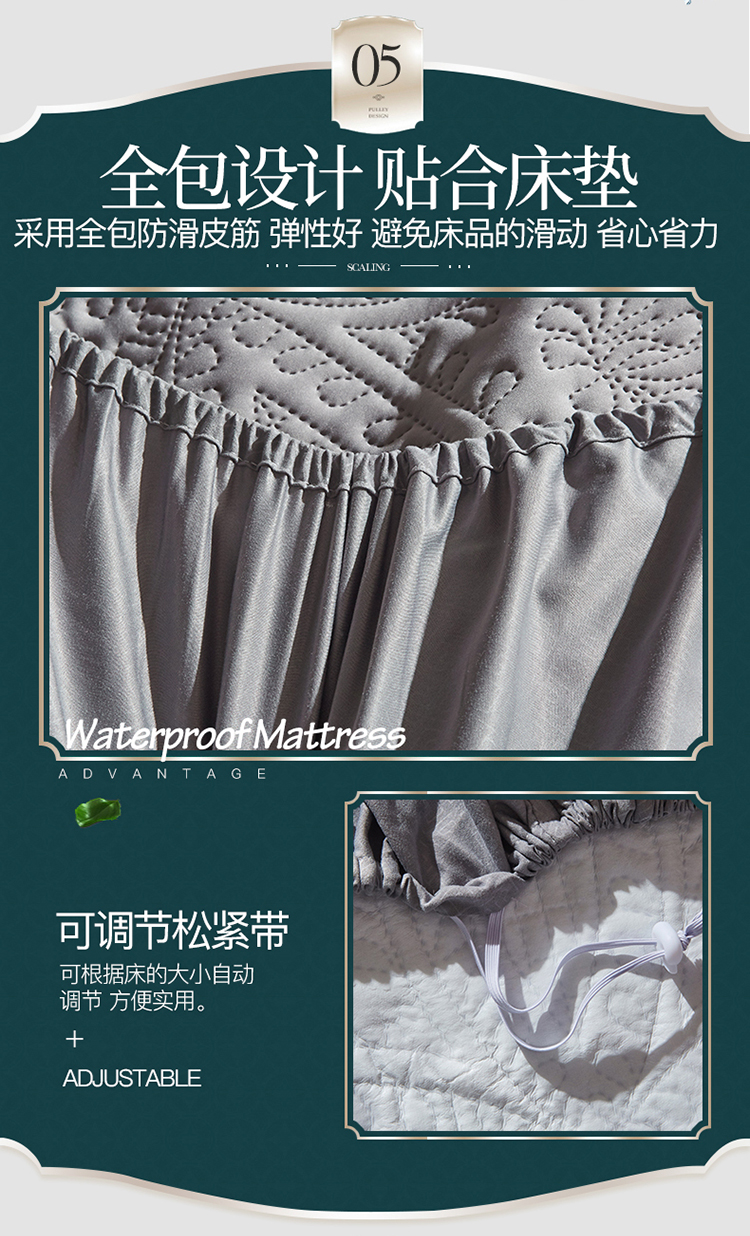 Chống thấm giường nệm bìa Li mảnh bé bedspread qua niệu chống mite và chống trượt Simmons bảo vệ tay latex cushion cover - Trang bị Covers Ga phủ giường Everon