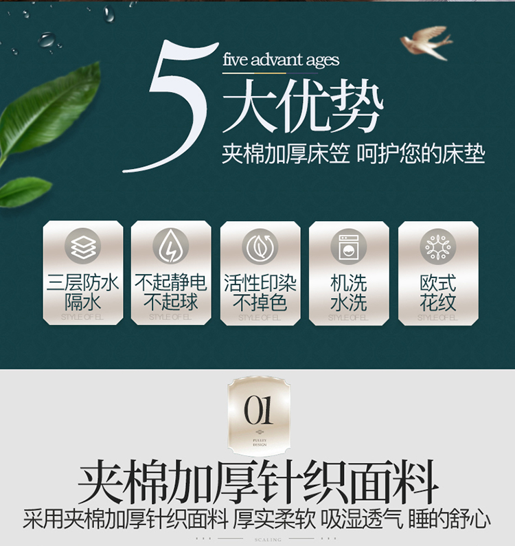 Chống thấm giường nệm bìa Li mảnh bé bedspread qua niệu chống mite và chống trượt Simmons bảo vệ tay latex cushion cover - Trang bị Covers Ga phủ giường Everon