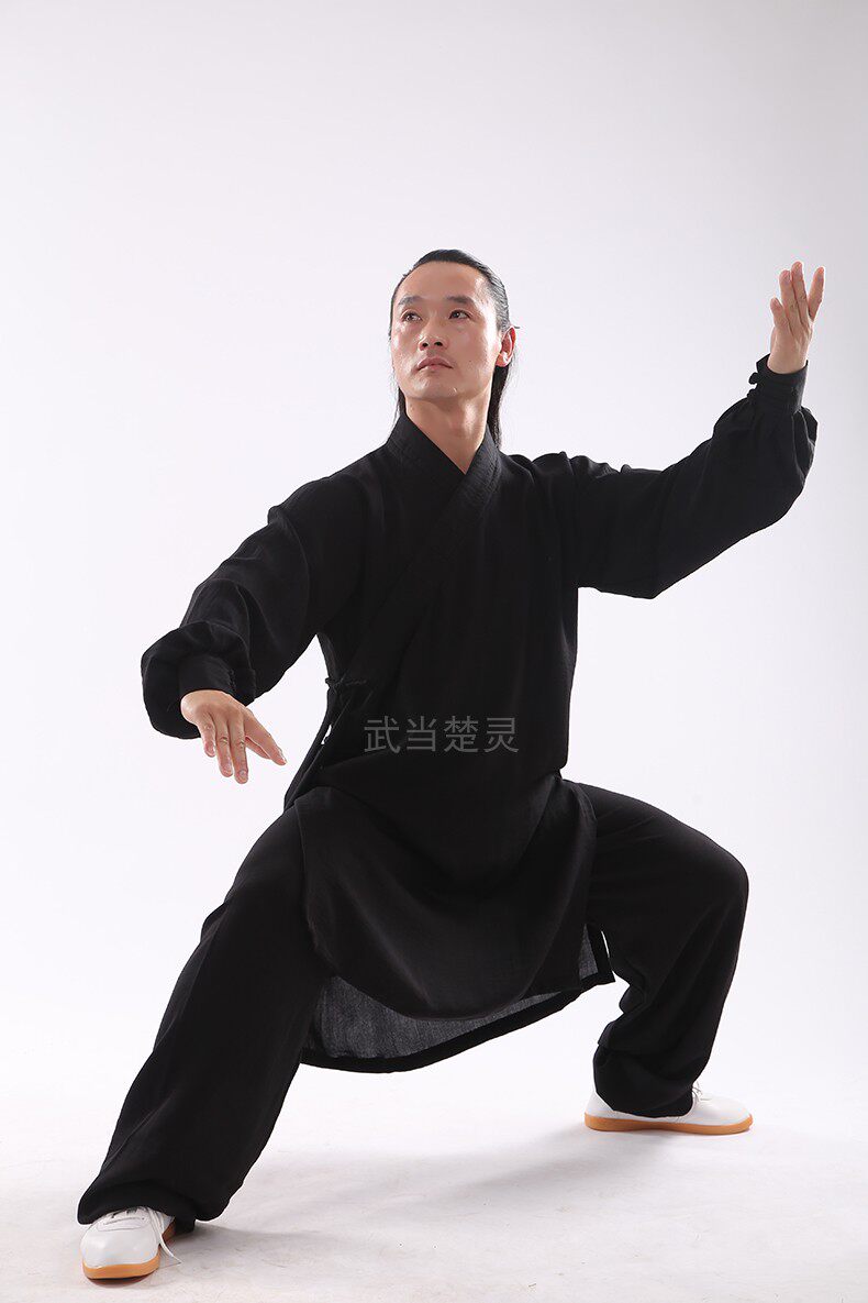форма для Тай-Чи 三件套装太极服武术养生服男女士长袍道士服装道袍练功服茶服汉服