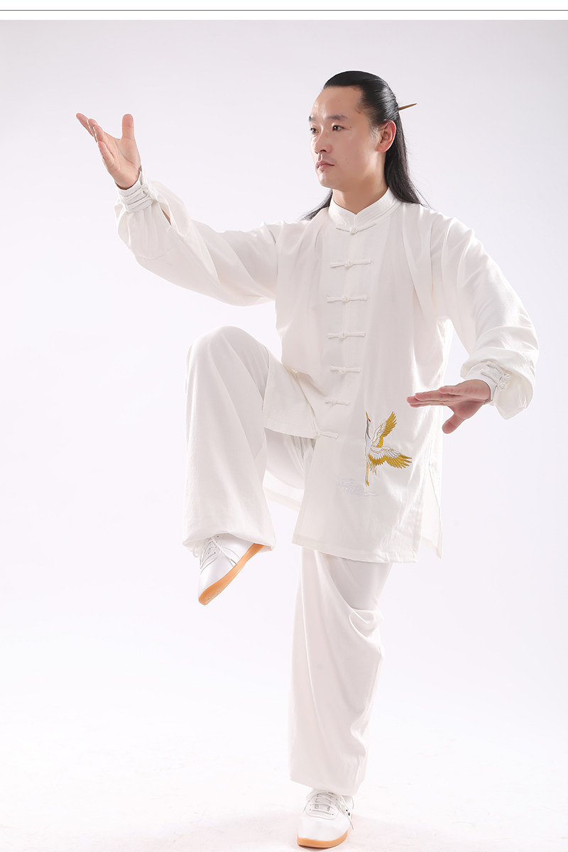 форма для Тай-Чи 刺绣仙鹤武当太极服男女中国风新款飘逸表演比赛演出服武术服唐装