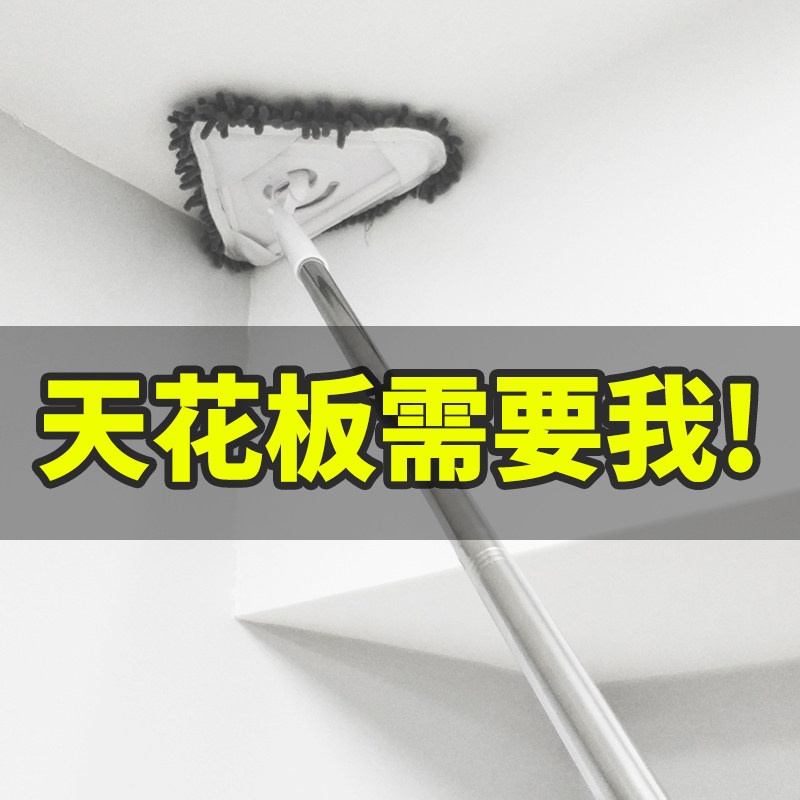Triangle dust removal small mop universal all-round rotation 360 degree replacement cloth 2021 new multi-function mop household