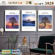 Modern Snowscape Decoration Painting Without Frame Painting Natural Scenery Triptych Drawing Core Picture Gallery