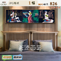 Chinese Names Ethnic Costumes Women Abstract Decoration Painting Material Clothing Shop Hair Salon Hanging Paintings Bedside Hanging Paintings HD Pictures