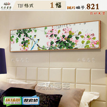 New Chinese Modern Water Ink Works Pen Flowers Bird Decoration Painting Material Living Room Bedroom Hanging Painting Bedside Hanging Painting HD Pictures