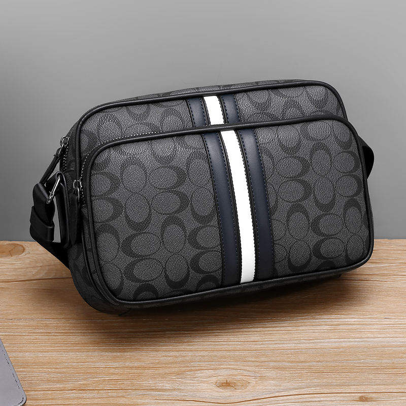 2026 Light Luxury Spring and Summer Men's Shoulder Bag Street Style Trendy Men's Crossbody Bag Horizontal Letter Small Square Bag Mobile Phone Crossbody Bag