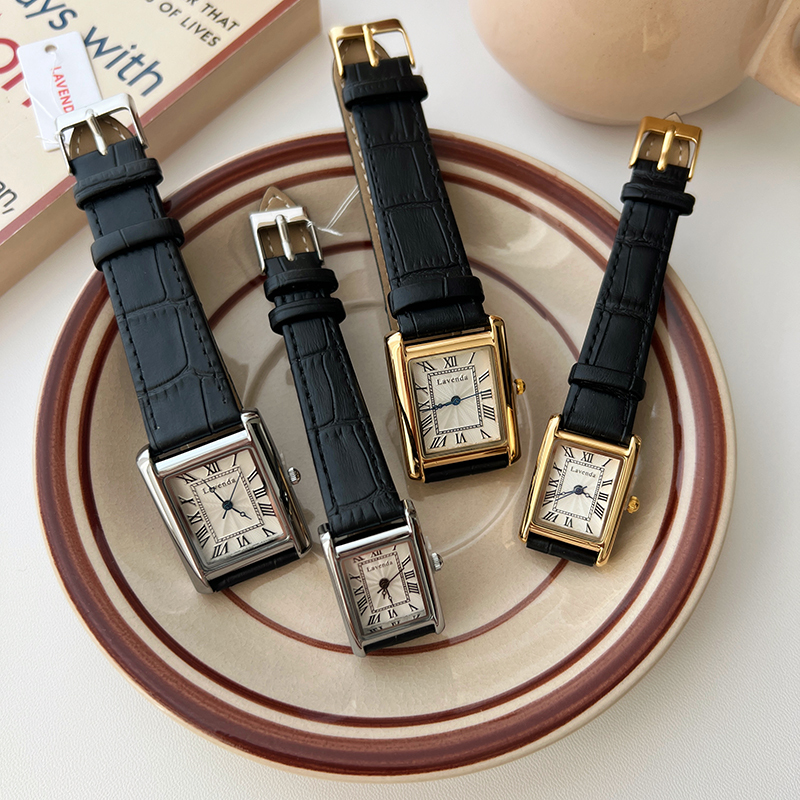 Lavenda Watch for Women, Korean Genuine Niche Retro Small Square Watch, High-End Temperament Tank-Style Women's Quartz Watch Lavenda Watch for Women, Korean Genuine Niche Retro Small Square Watch, High-End Temperament Tank-Style Women's Quartz Watch
