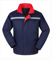 Quần áo làm việc mùa đông, quần áo cotton, dải phản quang, ấm dày, quần áo bảo hộ, xưởng xưởng chống mòn, sửa chữa, áo khoác tùy chỉnh áo khoác dạ nam