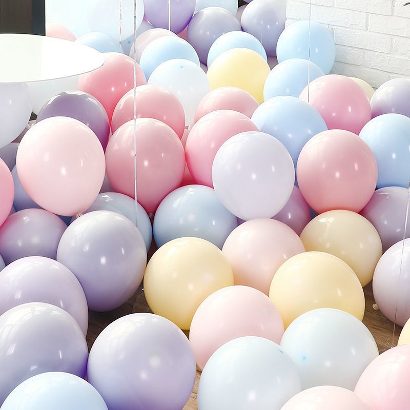 Balloon wedding balloon decoration scene layout wedding macaron children 100 packs birthday party wedding room