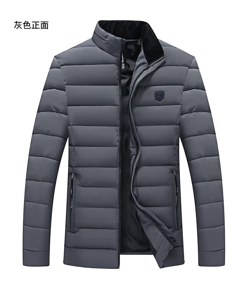 Áo khoác mùa đông trung niên nam cổ áo khoác nam trung niên cotton áo khoác dày cotton ấm áo bố nhỏ ao khoac nam