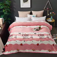 Mùa đông san hô lông cừu dày đôi flannel tấm đơn mảnh ấm cô gái ký túc xá cô gái dễ thương ga giường