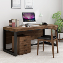 Solid wood staff office computer desk Desktop staff workbench with baffle anti-light home learning writing desk