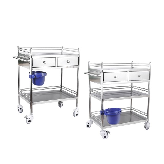 Stainless steel trolley, instrument trolley, tool trolley, surgery trolley, trolley, beauty salon instrument trolley, rescue trolley