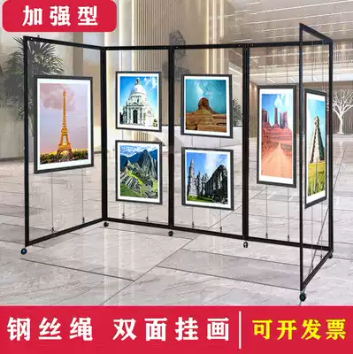 Black calligraphy and painting exhibition board Photography works exhibition rack Oil painting school children's art works exhibition rack Exhibition hall gallery exhibition rack