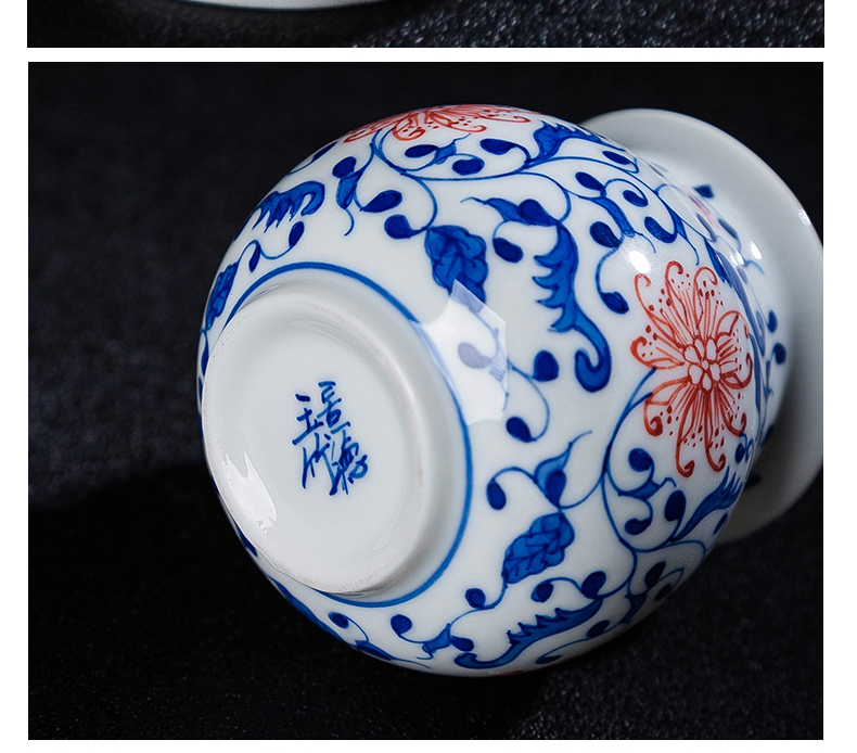 Jingdezhen blue and white porcelain ceramic fair keller of tea accessories and tea cup and cup points) a cup of tea