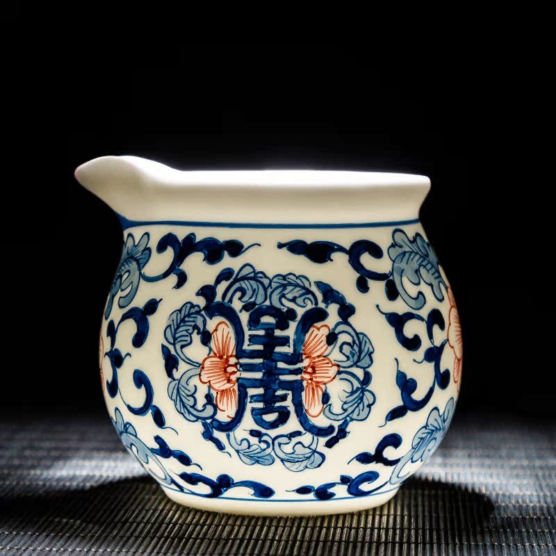 Jingdezhen blue and white youligong hand - made ceramic group long - lived kung fu tea tea ware accessories points well fair keller cup