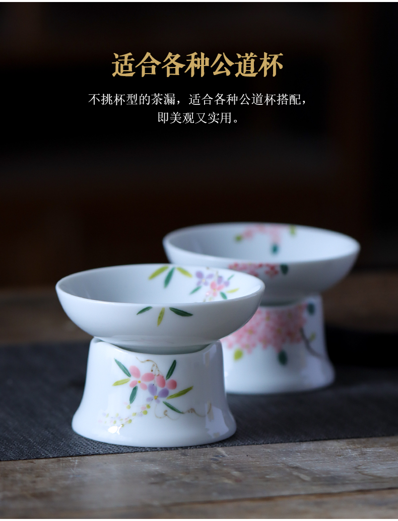 Hand - made under the glaze color filter) tea jingdezhen ceramic tea filter kung fu tea with parts by Hand