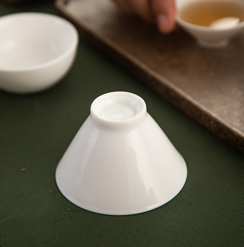 Jingdezhen ceramic sweet white glazed sample tea cup master cup personal cup single CPU kung fu tea cups, small bowl