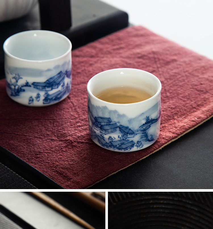 Kung fu noggin high - white master cup ceramic cups individual single cup bamboo cup sample tea cup tea cup